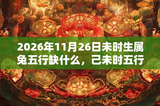 2026年11月26日未时生属兔五行缺什么，己未时五行缺什么
