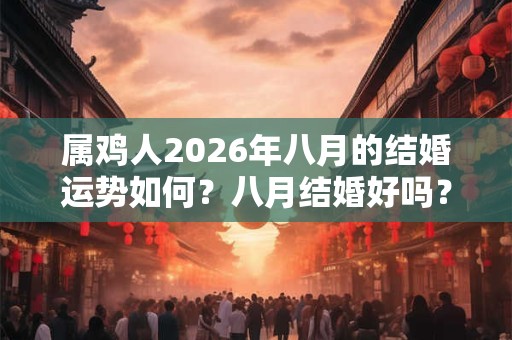 属鸡人2026年八月的结婚运势如何?八月结婚好吗? 属鸡人2026年八月的结婚运势如何?八月结婚好吗?