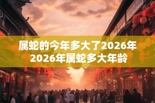 属蛇的今年多大了2026年 2026年属蛇多大年龄