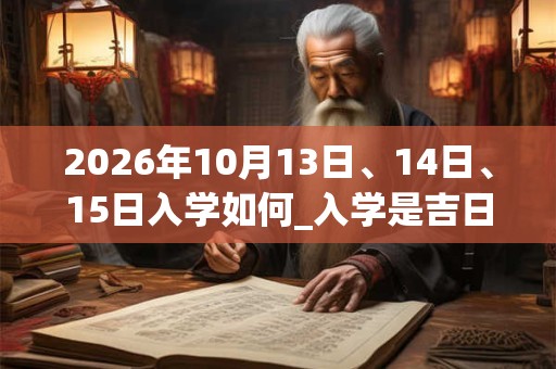 2026年10月13日、14日、15日入学如何_入学是吉日吗