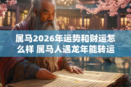 属马2026年运势和财运怎么样 属马人遇龙年能转运吗