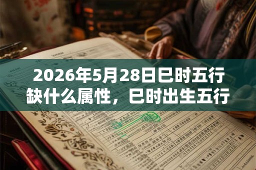 2026年5月28日巳时五行缺什么属性，巳时出生五行缺什么