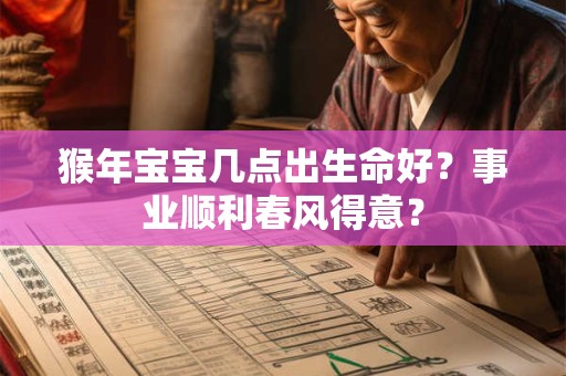 猴年宝宝几点出生命好？事业顺利春风得意？