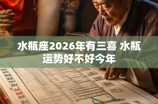 水瓶座2026年有三喜 水瓶运势好不好今年 水瓶座2026年有三喜 水瓶运势好不好今年
