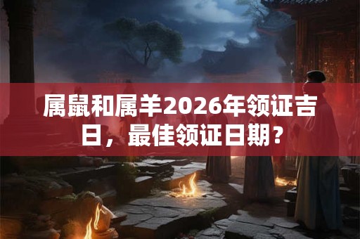 属鼠和属羊2026年领证吉日，最佳领证日期？