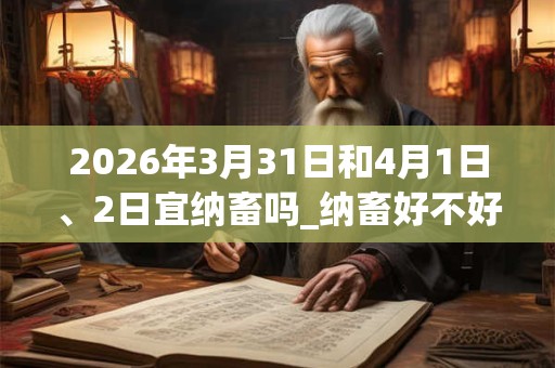 2026年3月31日和4月1日、2日宜纳畜吗_纳畜好不好