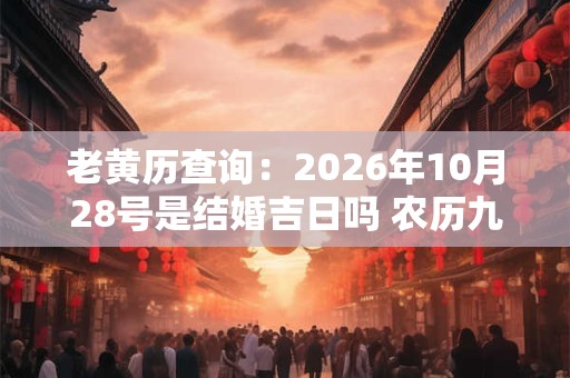 老黄历查询：2026年10月28号是结婚吉日吗 农历九月十二宜嫁娶吗