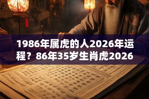 1986年属虎的人2026年运程？86年35岁生肖虎2026年运势