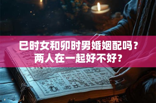 巳时女和卯时男婚姻配吗？两人在一起好不好？