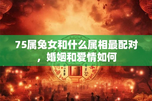 75属兔女和什么属相最配对，婚姻和爱情如何