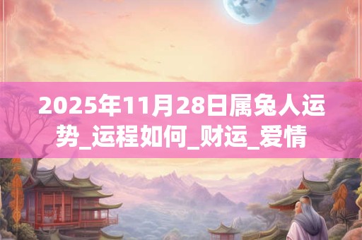 2025年11月28日属兔人运势_运程如何_财运_爱情