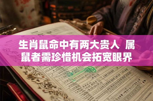 生肖鼠命中有两大贵人  属鼠者需珍惜机会拓宽眼界