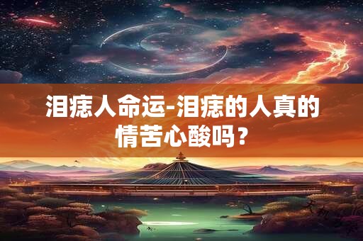 泪痣人命运-泪痣的人真的情苦心酸吗？