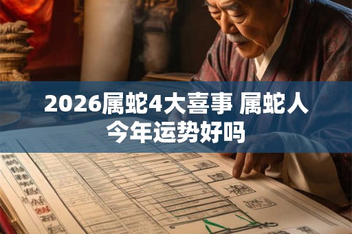 2026属蛇4大喜事 属蛇人今年运势好吗
