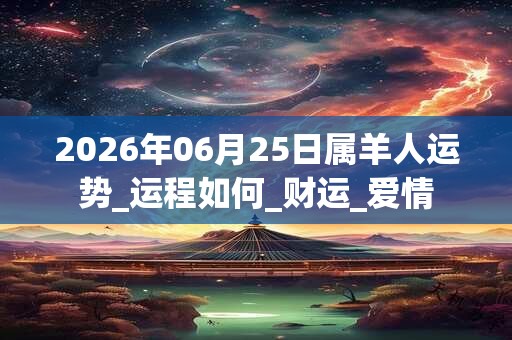 2026年06月25日属羊人运势_运程如何_财运_爱情