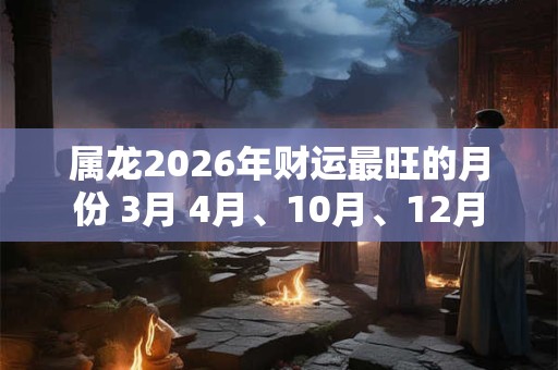 属龙2026年财运最旺的月份 3月 4月、10月、12月