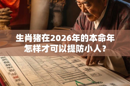 生肖猪在2026年的本命年怎样才可以提防小人？