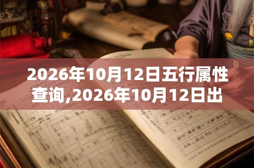 2026年10月12日五行属性查询,2026年10月12日出生五行属什么