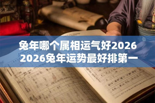 兔年哪个属相运气好2026 2026兔年运势最好排第一的属相
