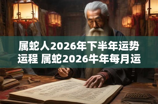 属蛇人2026年下半年运势运程 属蛇2026牛年每月运程详解