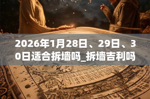 2026年1月28日、29日、30日适合拆墙吗_拆墙吉利吗