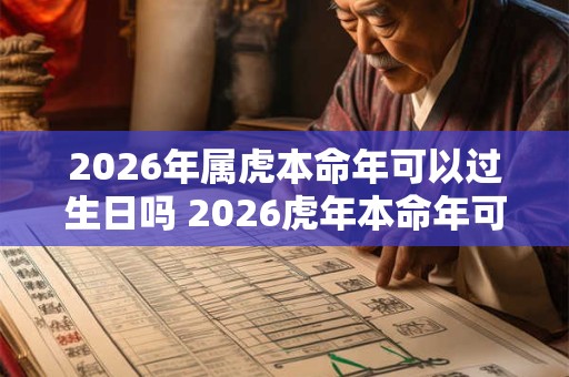 2026年属虎本命年可以过生日吗 2026虎年本命年可以摆寿宴吗