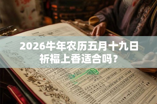 2026牛年农历五月十九日祈福上香适合吗？
