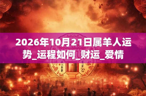 2026年10月21日属羊人运势_运程如何_财运_爱情