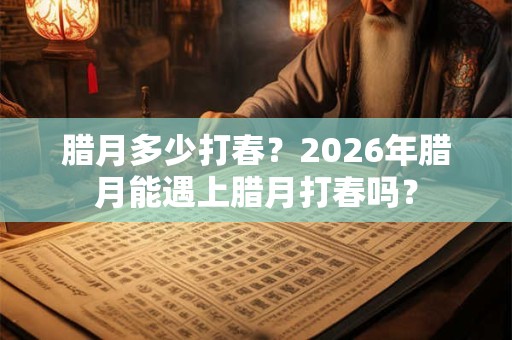 腊月多少打春？2026年腊月能遇上腊月打春吗？