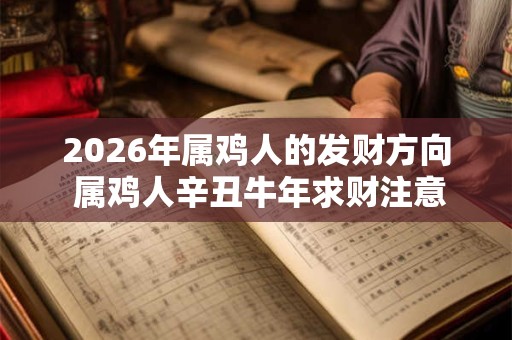 2026年属鸡人的发财方向 属鸡人辛丑牛年求财注意事项