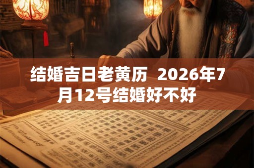 结婚吉日老黄历 2026年7月12号结婚好不好 结婚吉日老黄历 2026年7月12号结婚好不好