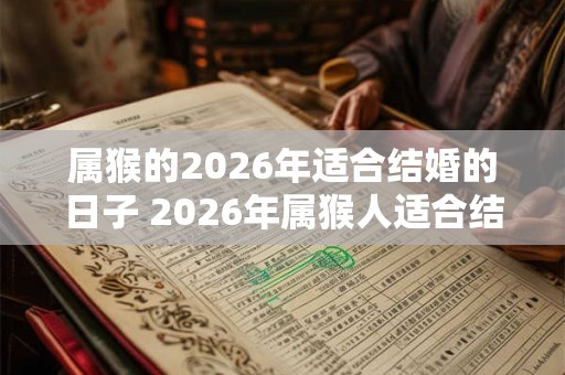 属猴的2026年适合结婚的日子 2026年属猴人适合结婚吗