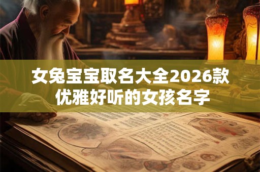 女兔宝宝取名大全2026款 优雅好听的女孩名字