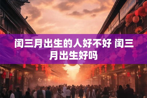 闰三月出生的人好不好 闰三月出生好吗