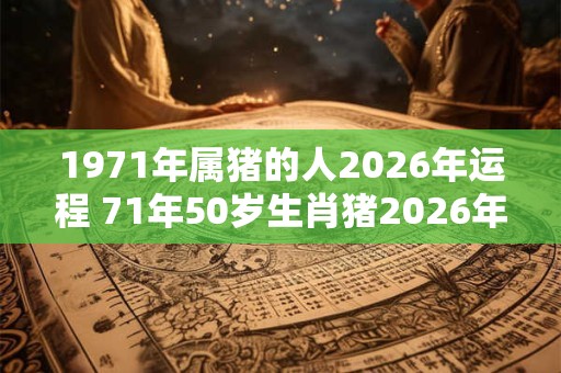 1971年属猪的人2026年运程 71年50岁生肖猪2026年运势