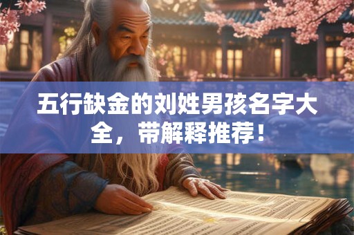五行缺金的刘姓男孩名字大全，带解释推荐！