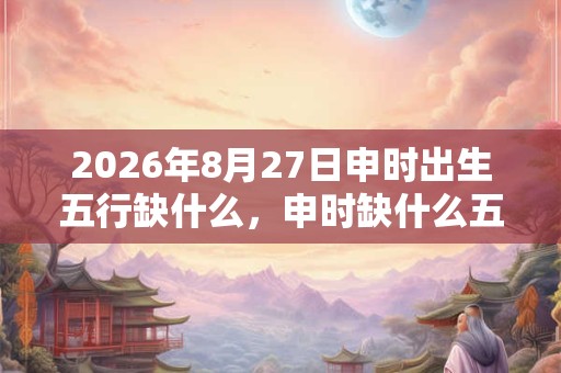 2026年8月27日申时出生五行缺什么，申时缺什么五行