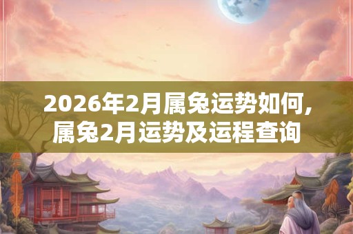 2026年2月属兔运势如何,属兔2月运势及运程查询 2026年2月属兔运势如何,属兔2月运势及运程查询