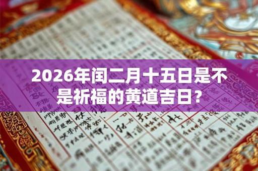 2026年闰二月十五日是不是祈福的黄道吉日？