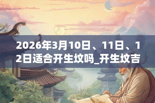 2026年3月10日、11日、12日适合开生坟吗_开生坟吉利吗