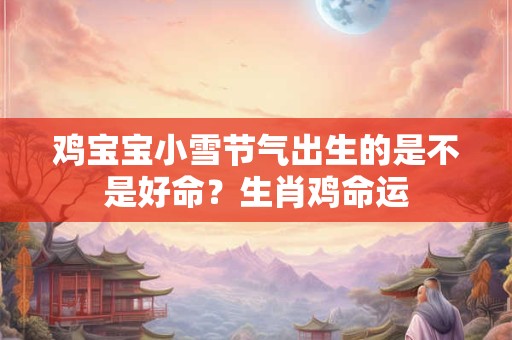 鸡宝宝小雪节气出生的是不是好命？生肖鸡命运