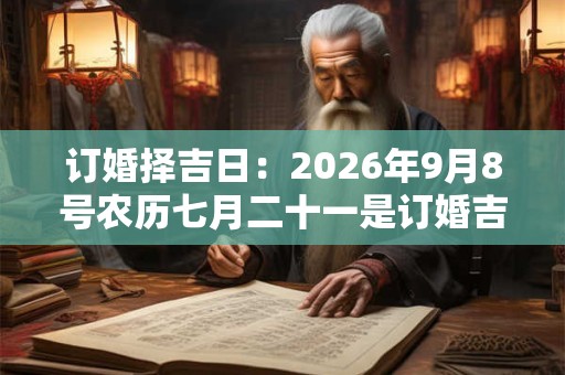 订婚择吉日：2026年9月8号农历七月二十一是订婚吉日吗
