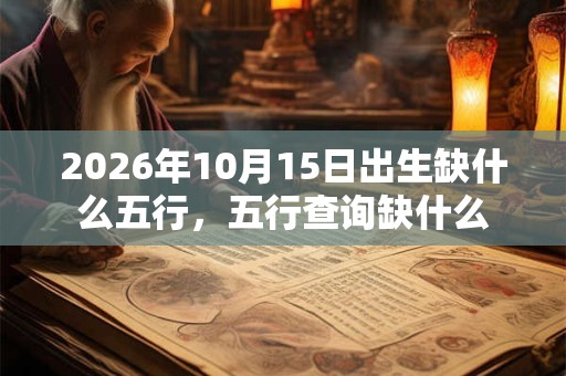 2026年10月15日出生缺什么五行，五行查询缺什么