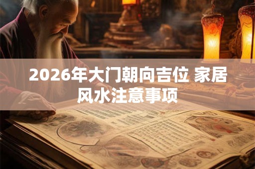 2026年大门朝向吉位 家居风水注意事项