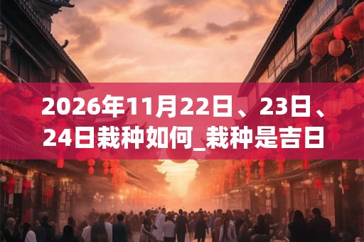 2026年11月22日、23日、24日栽种如何_栽种是吉日吗