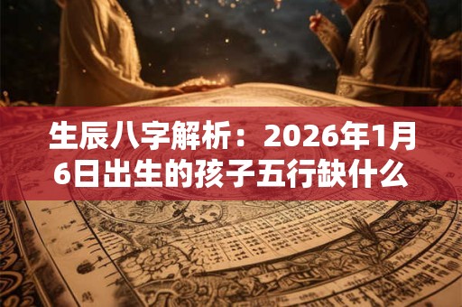 生辰八字解析：2026年1月6日出生的孩子五行缺什么 是什么命