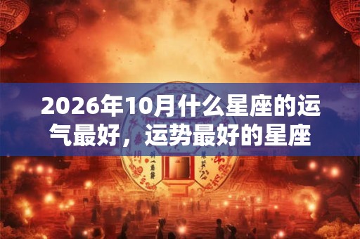 2026年10月什么星座的运气最好，运势最好的星座