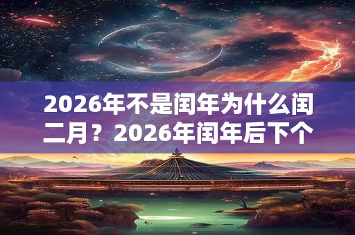2026年不是闰年为什么闰二月？2026年闰年后下个闰年是哪一年？