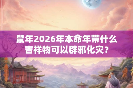 鼠年2026年本命年带什么吉祥物可以辟邪化灾？