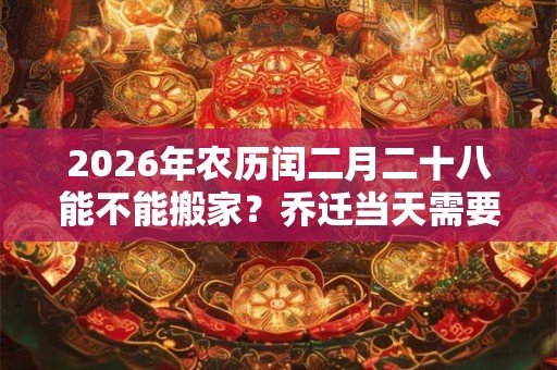 2026年农历闰二月二十八能不能搬家?乔迁当天需要请客吗? 2026年农历闰二月二十八能不能搬家?乔迁当天需要请客吗?